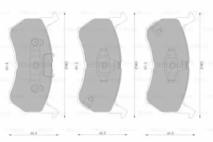 Комплект тормозных колодок, дисковый тормоз BOSCH 0 986 AB9 224