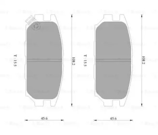 Комплект тормозных колодок, дисковый тормоз BOSCH 0 986 AB9 226