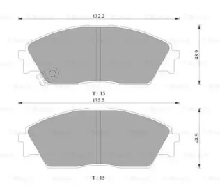 Комплект тормозных колодок, дисковый тормоз BOSCH 0 986 AB9 248