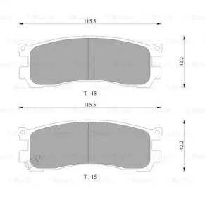 Комплект тормозных колодок BOSCH 0 986 AB9 258