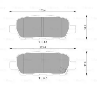 Комплект тормозных колодок BOSCH 0 986 AB9 283