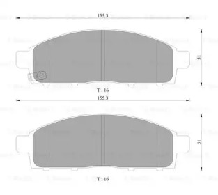 Комплект тормозных колодок BOSCH 0 986 AB9 346