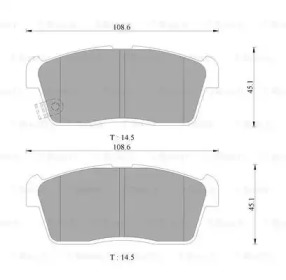 Комплект тормозных колодок BOSCH 0 986 AB9 354