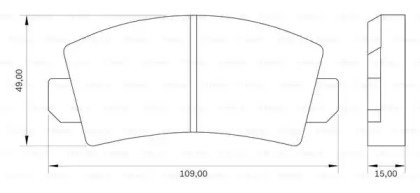 Комплект тормозных колодок, дисковый тормоз BOSCH 0 986 BB0 000