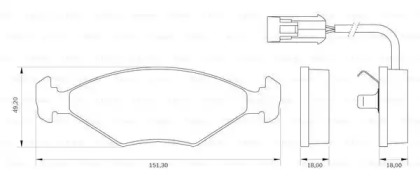 Комплект тормозных колодок, дисковый тормоз BOSCH 0 986 BB0 005