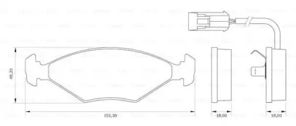 Комплект тормозных колодок, дисковый тормоз BOSCH 0 986 BB0 006