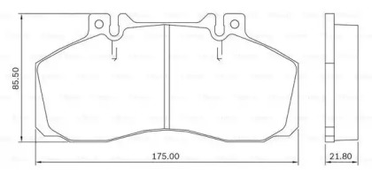 Комплект тормозных колодок, дисковый тормоз BOSCH 0 986 BB0 024