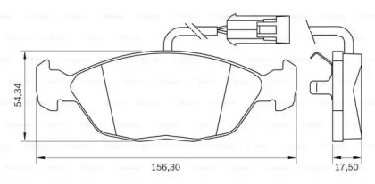 Комплект тормозных колодок, дисковый тормоз BOSCH 0 986 BB0 037