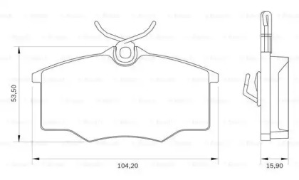 Комплект тормозных колодок BOSCH 0 986 BB0 046