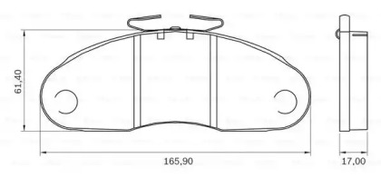 Комплект тормозных колодок BOSCH 0 986 BB0 056