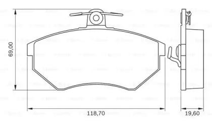 Комплект тормозных колодок, дисковый тормоз BOSCH 0 986 BB0 081