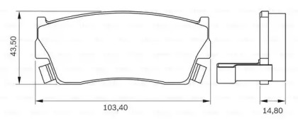 Комплект тормозных колодок, дисковый тормоз BOSCH 0 986 BB0 089