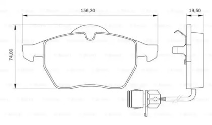 Комплект тормозных колодок, дисковый тормоз BOSCH 0 986 BB0 094