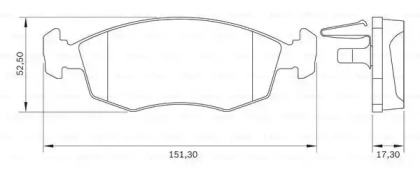 Комплект тормозных колодок, дисковый тормоз BOSCH 0 986 BB0 115