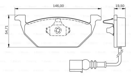 Комплект тормозных колодок, дисковый тормоз BOSCH 0 986 BB0 140