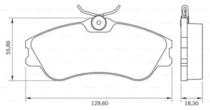 Комплект тормозных колодок, дисковый тормоз BOSCH 0 986 BB0 151