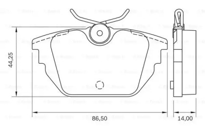 Комплект тормозных колодок BOSCH 0 986 BB0 161