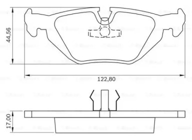 Комплект тормозных колодок, дисковый тормоз BOSCH 0 986 BB0 175