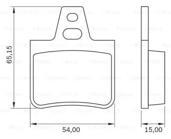 Комплект тормозных колодок, дисковый тормоз BOSCH 0 986 BB0 177