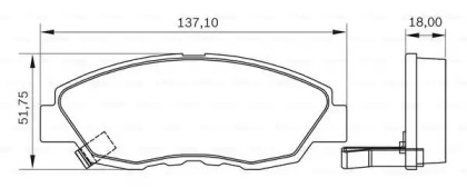 Комплект тормозных колодок, дисковый тормоз BOSCH 0 986 BB0 188