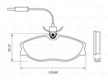 Комплект тормозных колодок, дисковый тормоз BOSCH 0 986 BB0 190