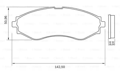 Комплект тормозных колодок, дисковый тормоз BOSCH 0 986 BB0 221