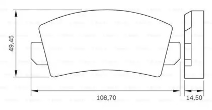 Комплект тормозных колодок, дисковый тормоз BOSCH 0 986 BB0 253