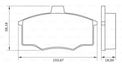 Комплект тормозных колодок, дисковый тормоз BOSCH 0 986 BB0 262