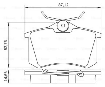 Комплект тормозных колодок, дисковый тормоз BOSCH 0 986 BB0 290