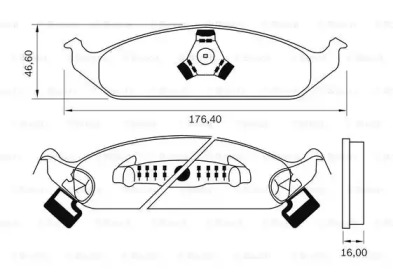 Комплект тормозных колодок, дисковый тормоз BOSCH 0 986 BB0 293