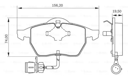 Комплект тормозных колодок, дисковый тормоз BOSCH 0 986 BB0 320