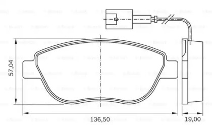 Комплект тормозных колодок, дисковый тормоз BOSCH 0 986 BB0 517