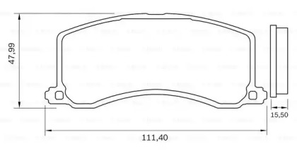 Комплект тормозных колодок, дисковый тормоз BOSCH 0 986 BB0 579