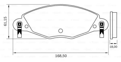 Комплект тормозных колодок, дисковый тормоз BOSCH 0 986 BB0 602