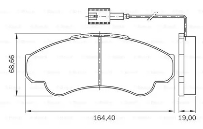 Комплект тормозных колодок, дисковый тормоз BOSCH 0 986 BB0 604