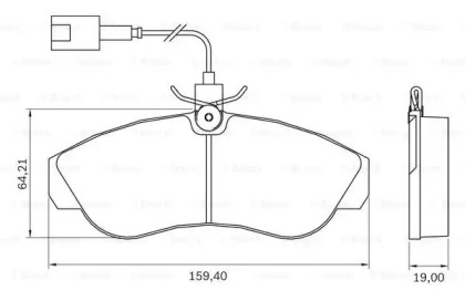 Комплект тормозных колодок, дисковый тормоз BOSCH 0 986 BB0 707