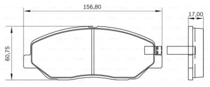 Комплект тормозных колодок, дисковый тормоз BOSCH 0 986 BB0 785