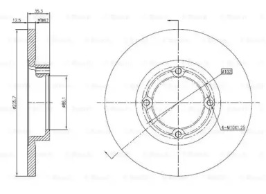 Тормозной диск BOSCH 0 986 BB4 297