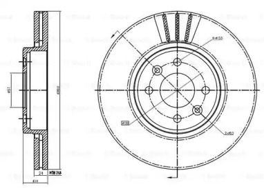 Тормозной диск BOSCH 0 986 BB4 299