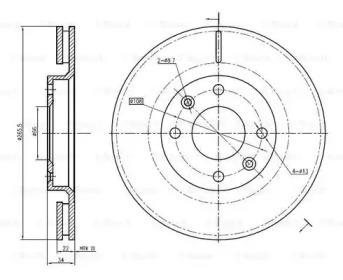 Тормозной диск BOSCH 0 986 BB4 300