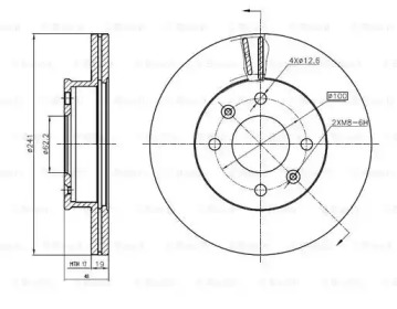 Тормозной диск BOSCH 0 986 BB4 302