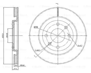 Тормозной диск BOSCH 0 986 BB4 303