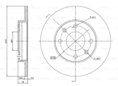 Тормозной диск BOSCH 0 986 BB4 306