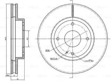 Тормозной диск BOSCH 0 986 BB4 307