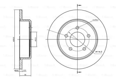 Тормозной диск BOSCH 0 986 BB4 308