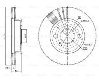 Тормозной диск BOSCH 0 986 BB4 311