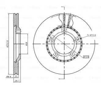 Тормозной диск BOSCH 0 986 BB4 312