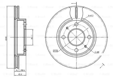 Тормозной диск BOSCH 0 986 BB4 313