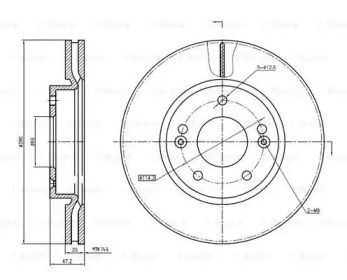 Тормозной диск BOSCH 0 986 BB4 320