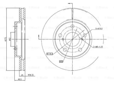 Тормозной диск BOSCH 0 986 BB4 322